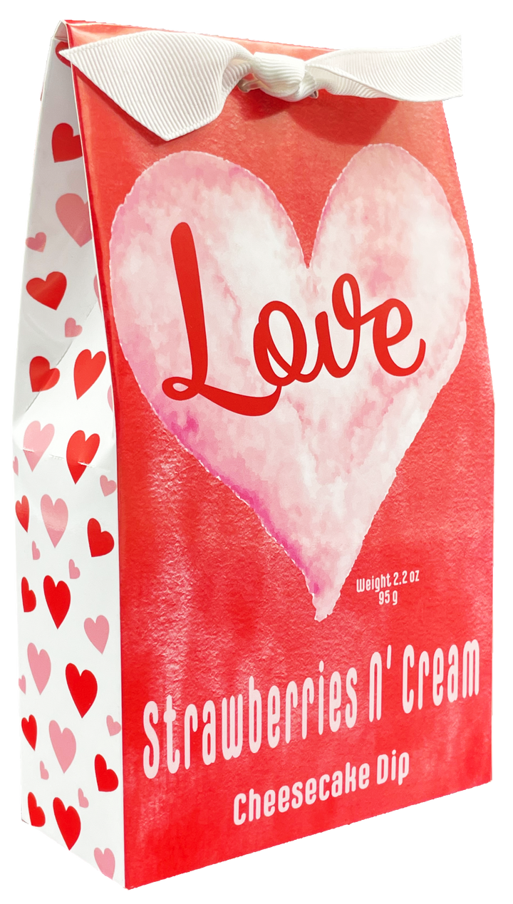 Valentine's Day Strawberries N Cream Cheesecake Dip Gift Box