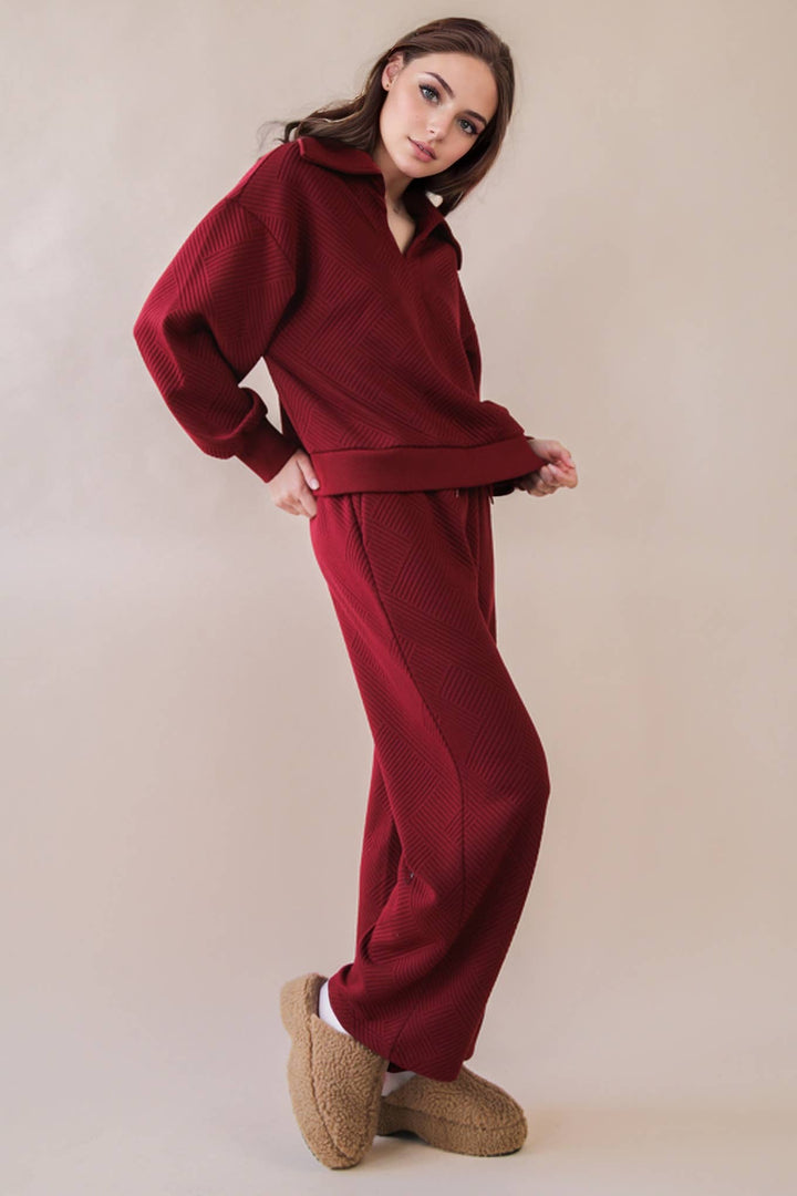 Very J Textured Knit Set