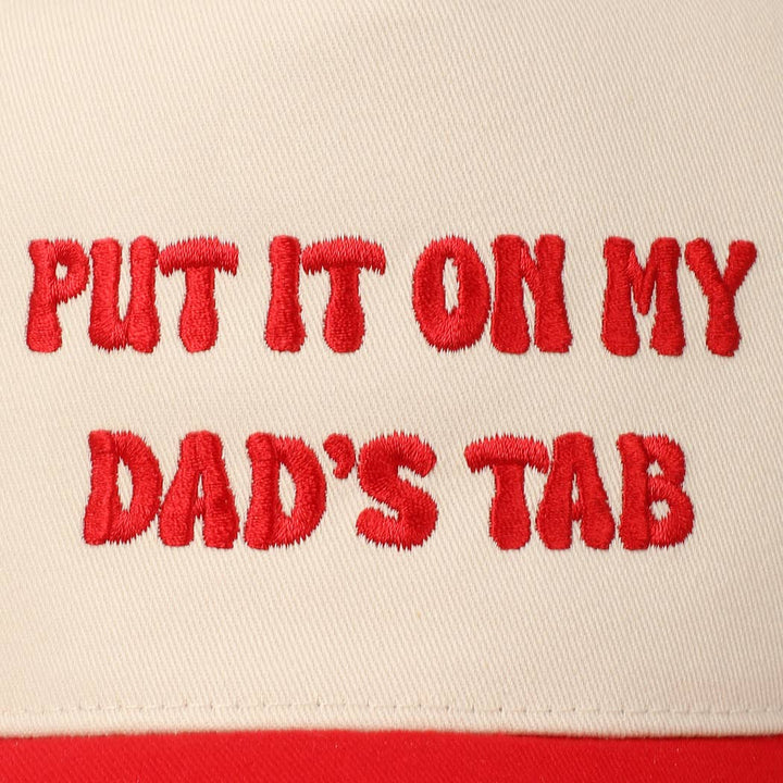 Put It On My Dad's Tab Embroidery Two-Tone Hat