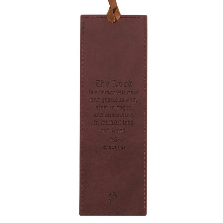 Bookmark Faux Leather Brown Names of God