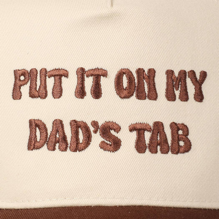Put It On My Dad's Tab Embroidery Two-Tone Hat