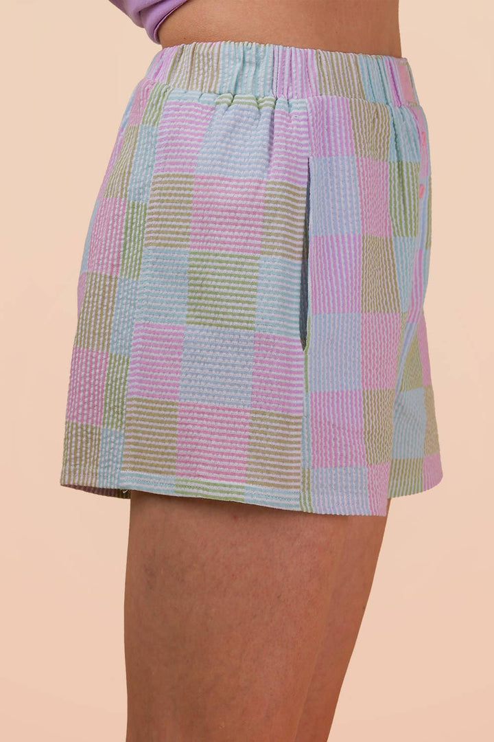 NP70735-Striped & Checker Boxer Shorts