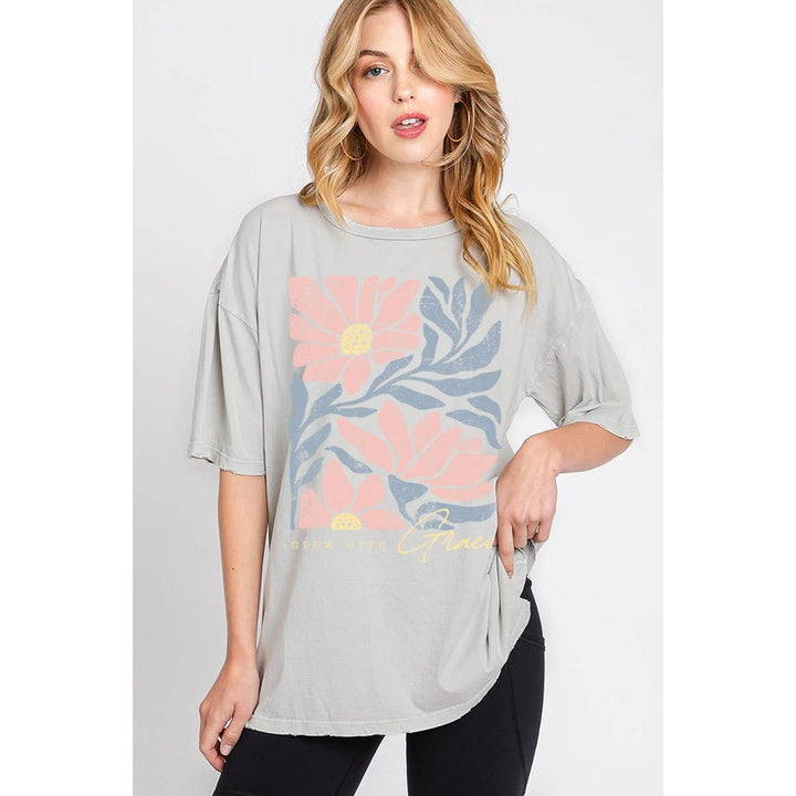 GROW WITH GRACE OVERSIZED GRAPHIC TEE