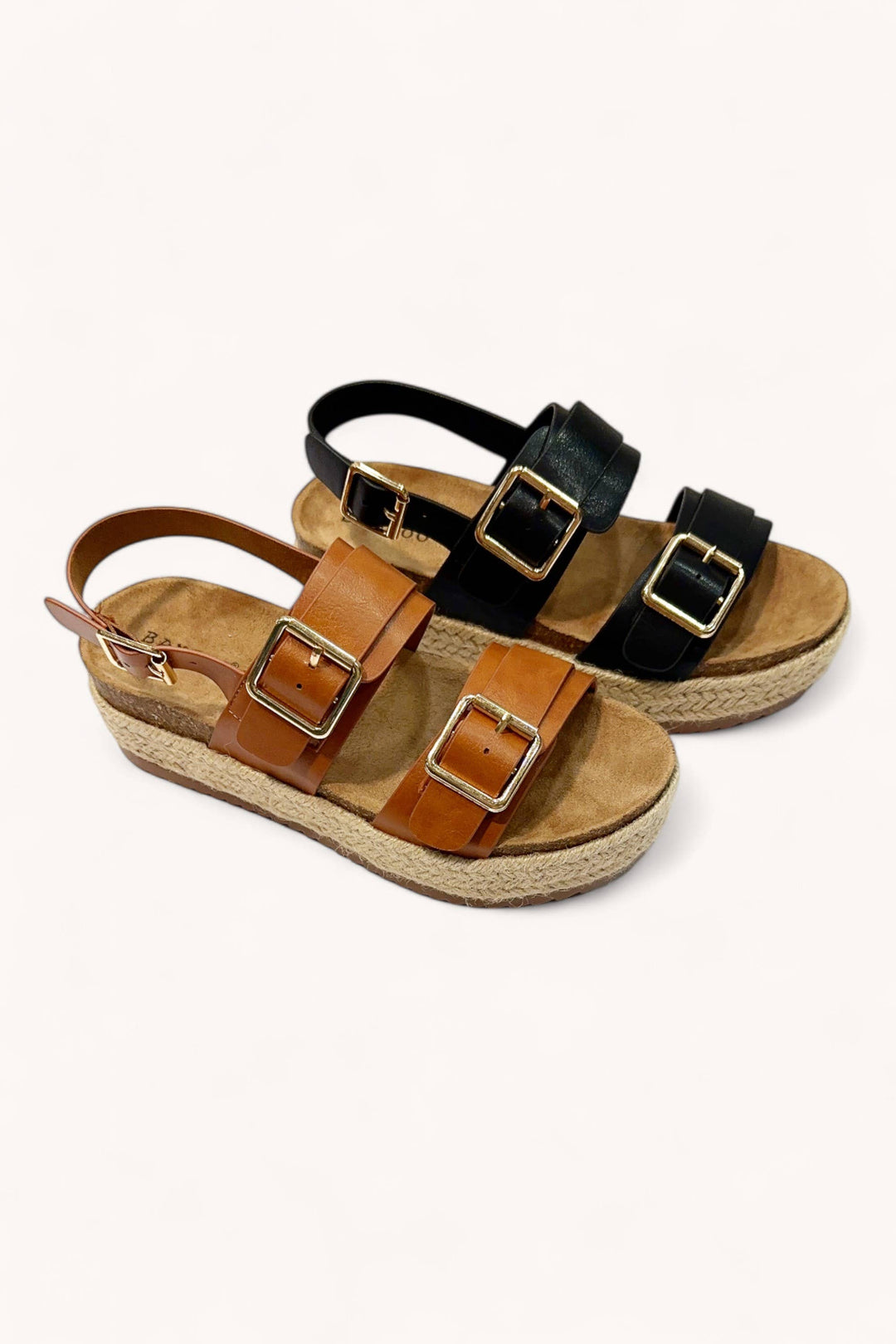 BRAKE-07 DOUBLE BUCKLE STRAP ESPADRILLES PLATFORM
