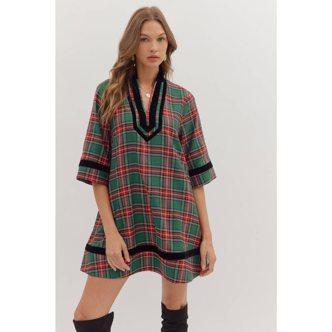 Plaid mini dress