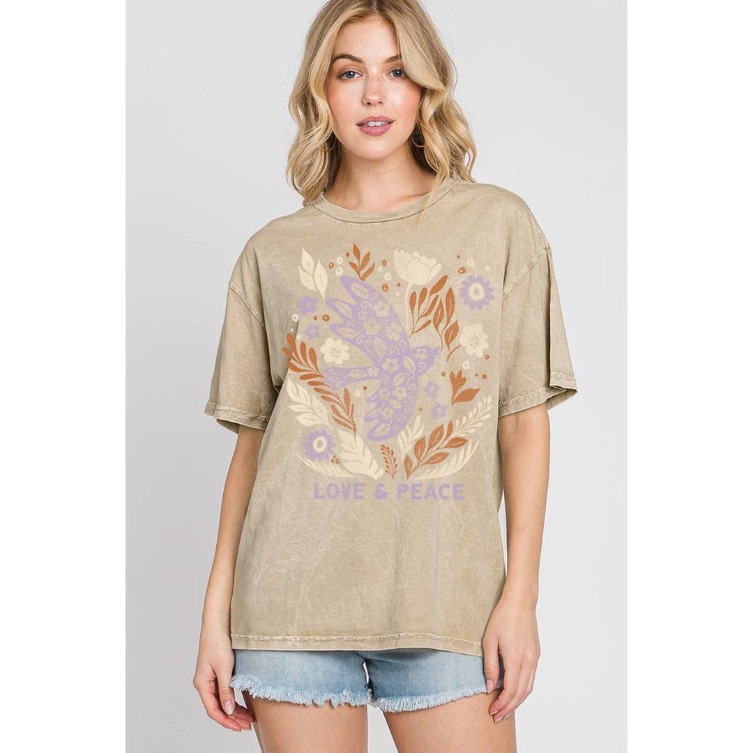 LOVE N PEACE MINERAL GRAPHIC TEE