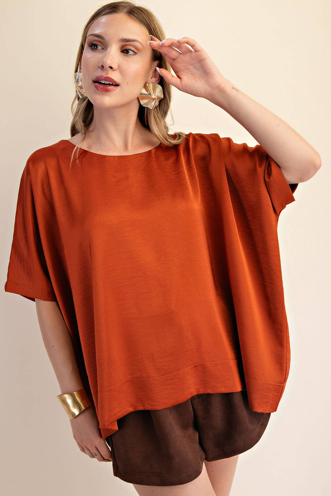 Round Neck Oversized Top