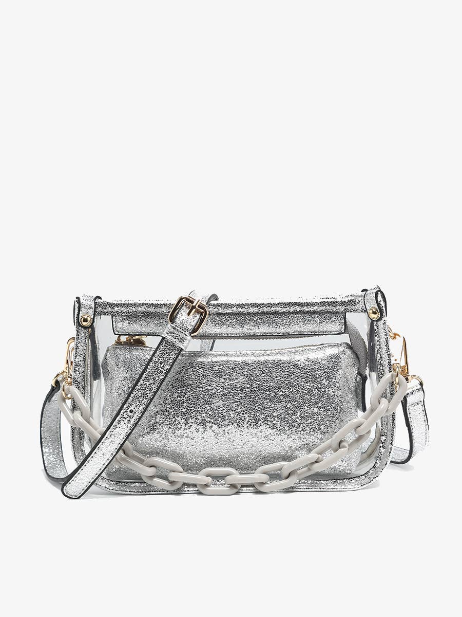Jessica Clear Crossbody Bag – Chain Strap