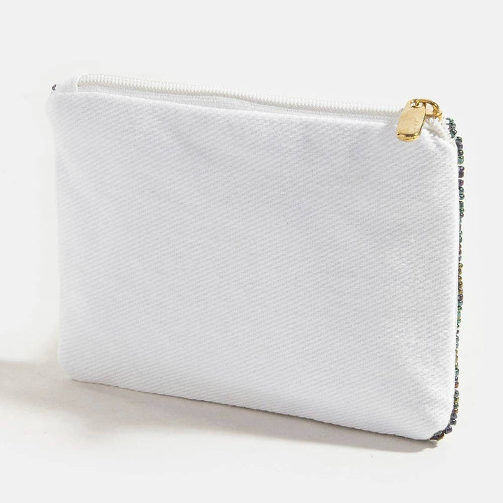 Sea Anchor And Rope Seed Beaded Coin Purse