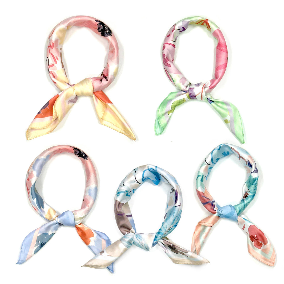 Floral Painting Print Bandana Summer Scarf