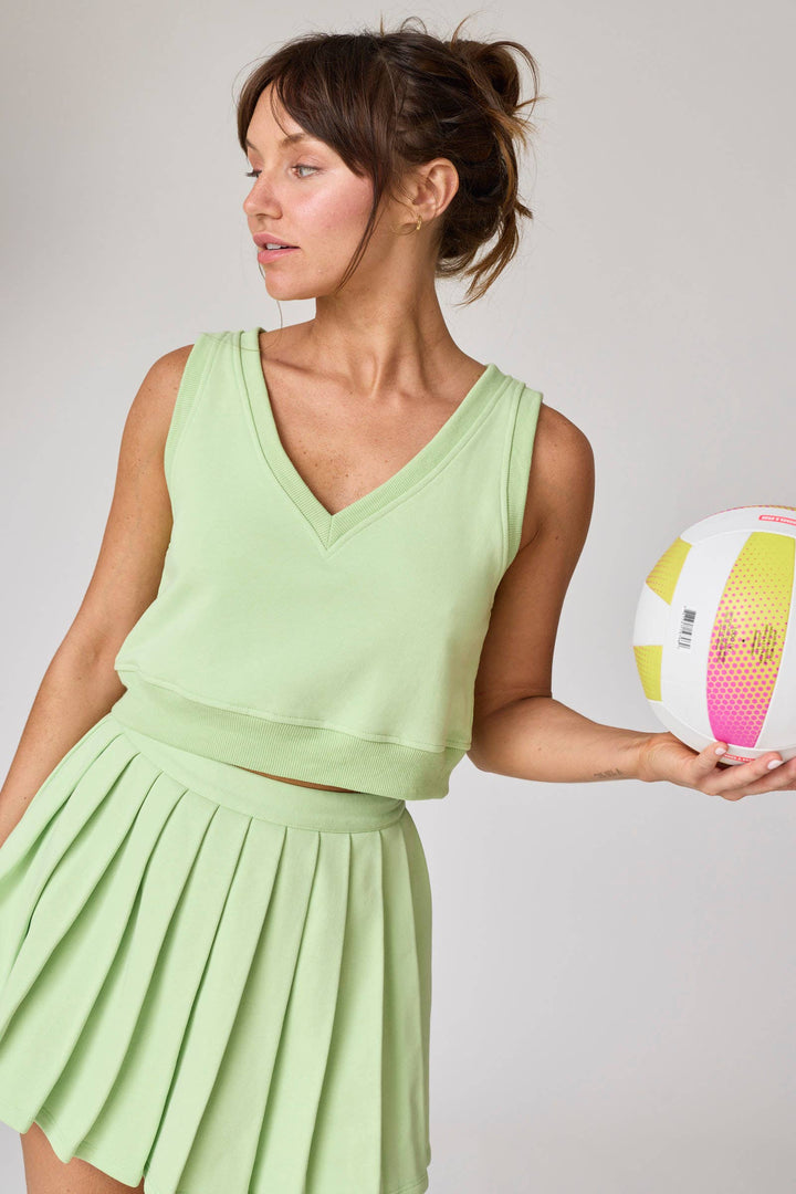 PX50437 - Serena Vest Top w/ Pleated Skirt Set