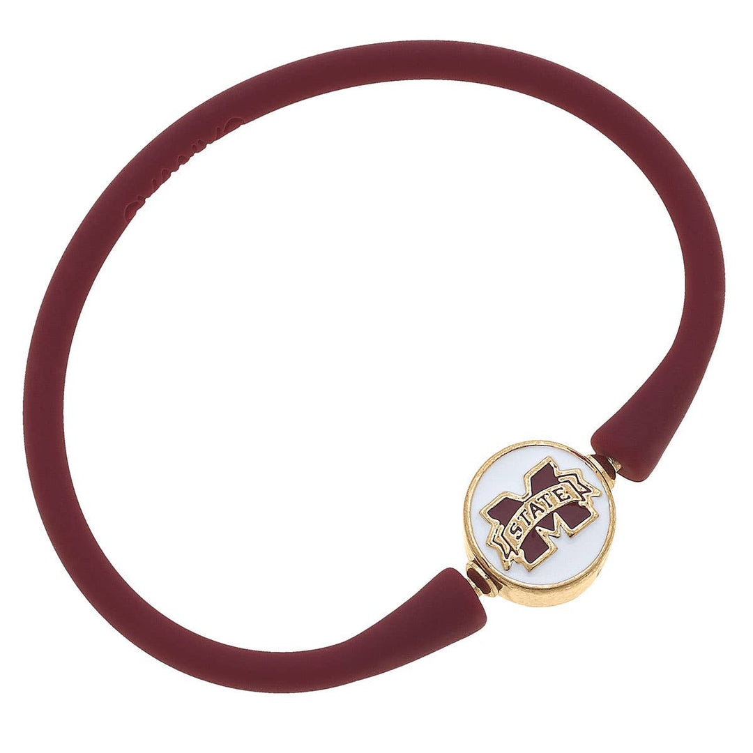 Mississippi State Bulldogs Enamel Silicone Bali Bracelet