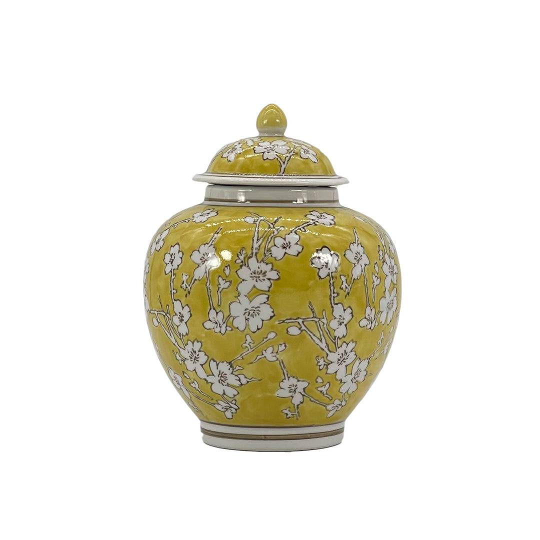 Classic  Floral Ceramic Ginger Jar 10"