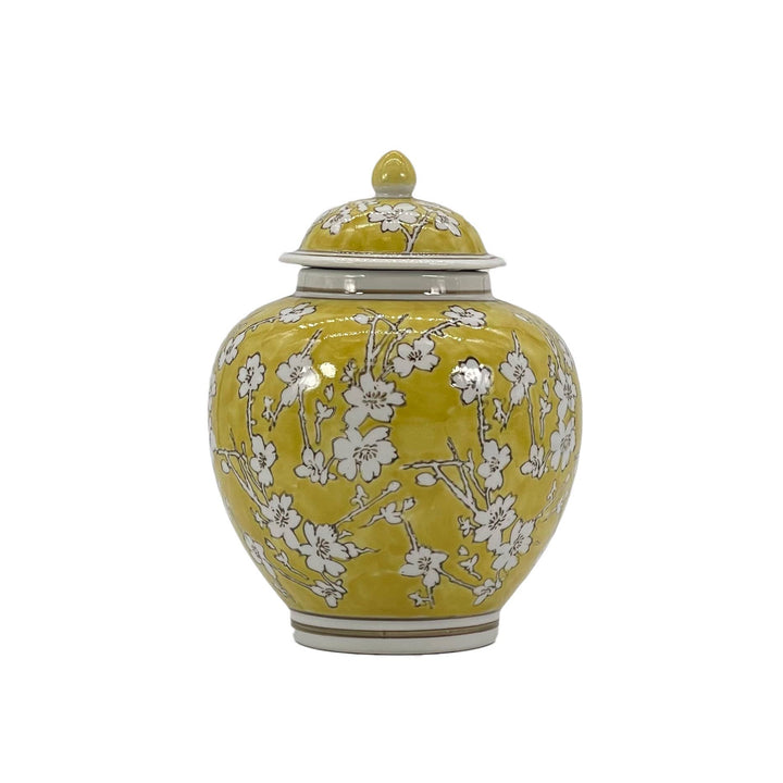 Classic  Floral Ceramic Ginger Jar 10"