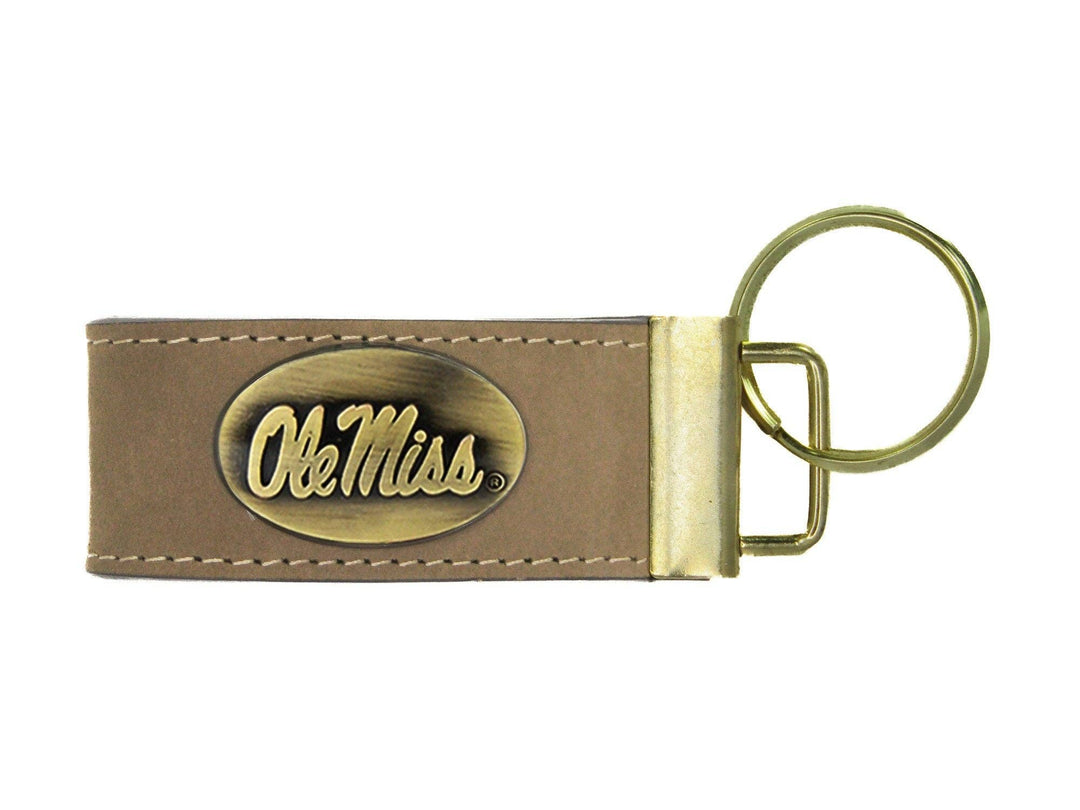 Collegiate Leather Key Fob Ole Miss