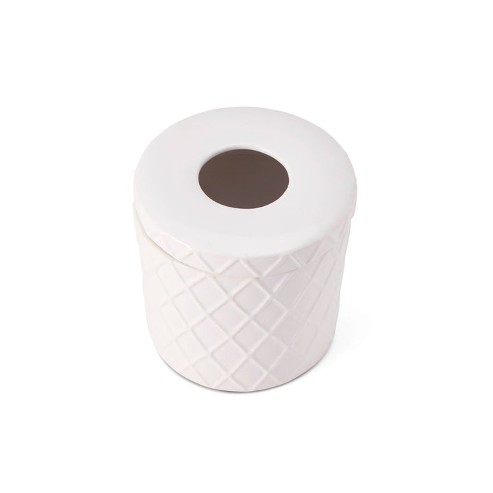 Ceramic Diamond Pattern Tissue Box