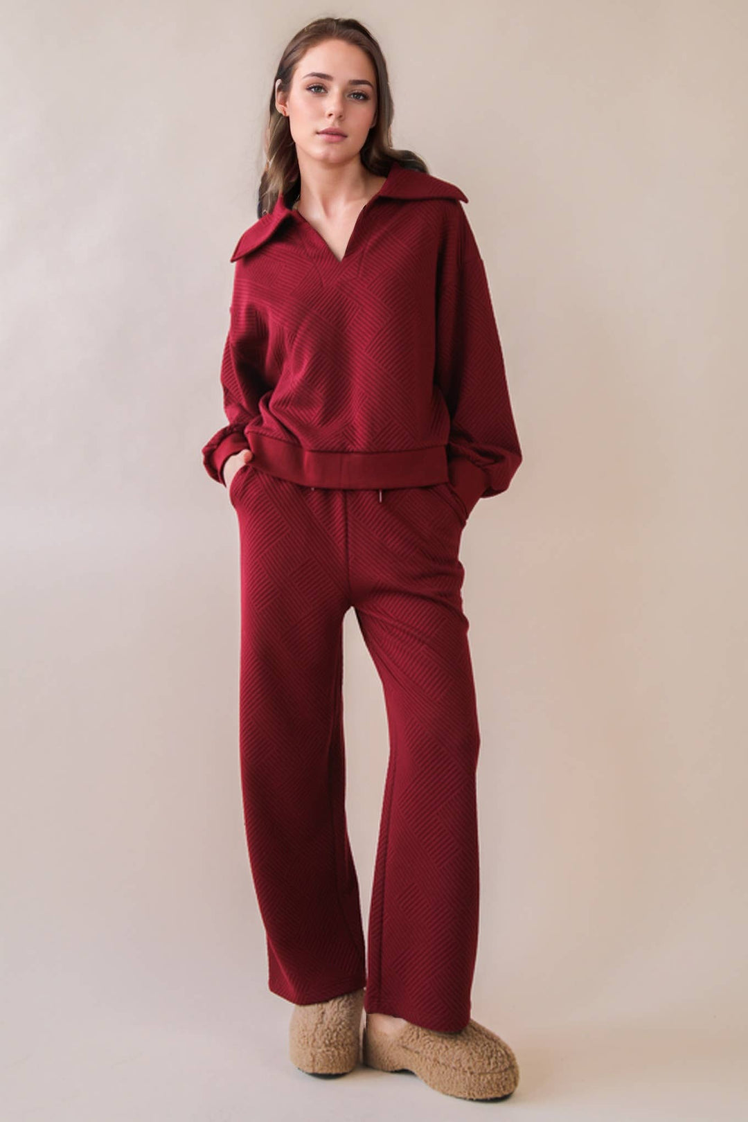 Very J Textured Knit Set
