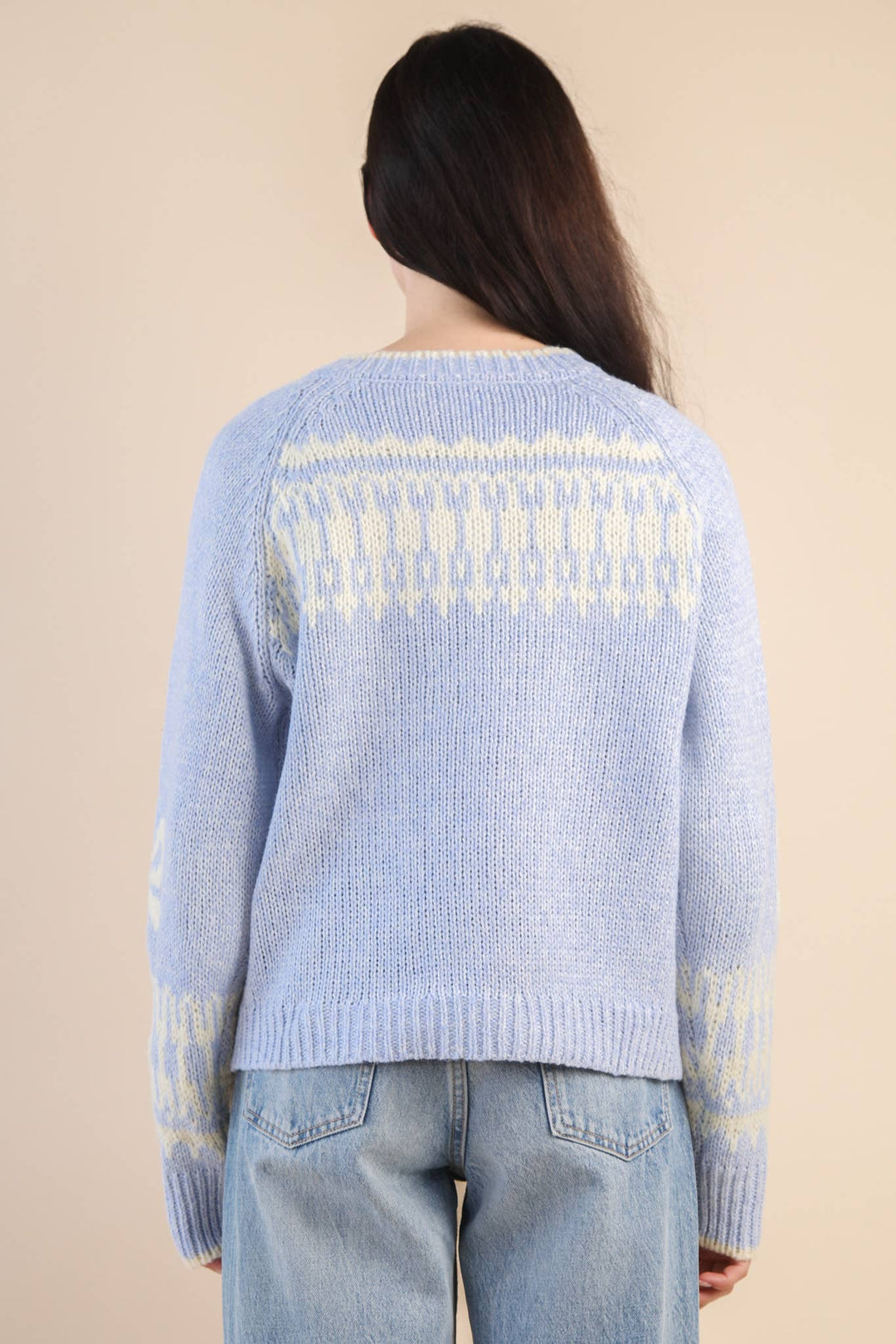 Very J Oversized Graphic Swan Sweater Cardigan