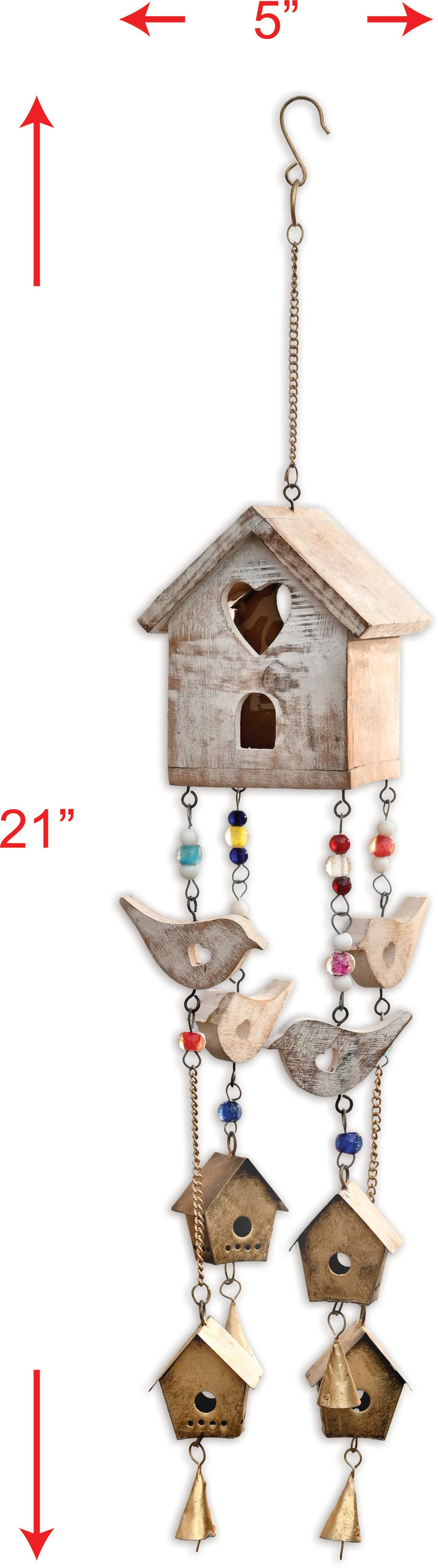 White birdhouse Chime