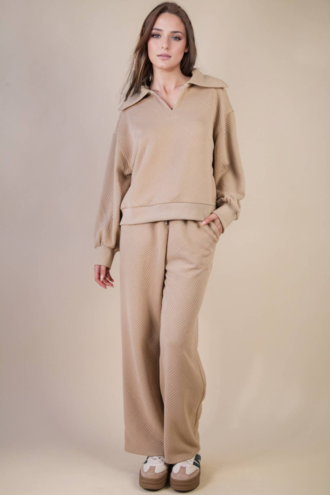 Very J Textured Knit Set
