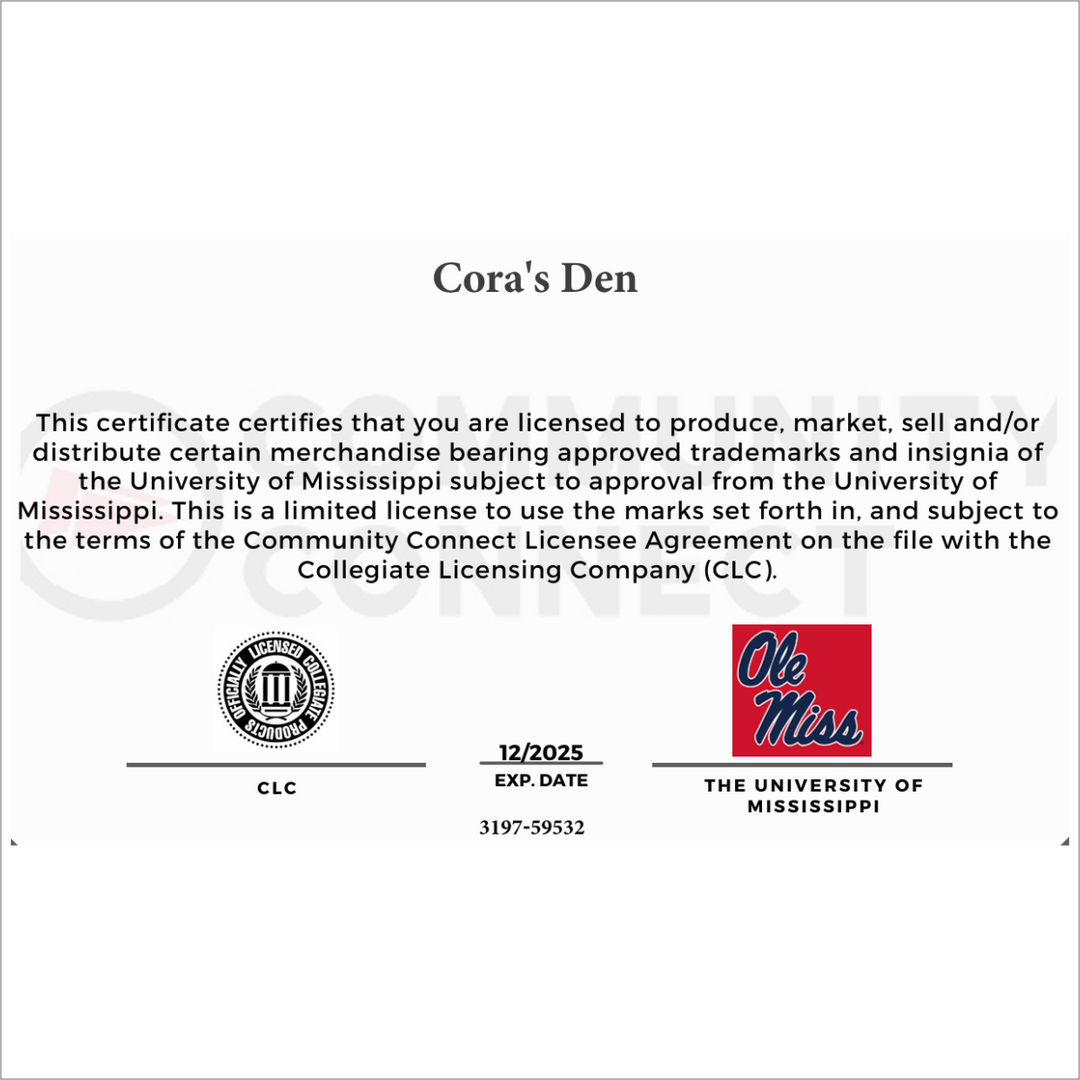 Ole Miss Rebels Earrings-Navy Gem