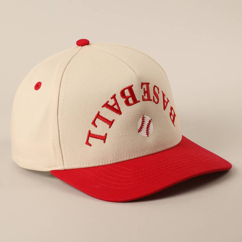 BASEBALL Upside Down Lettering Embroidery Cap