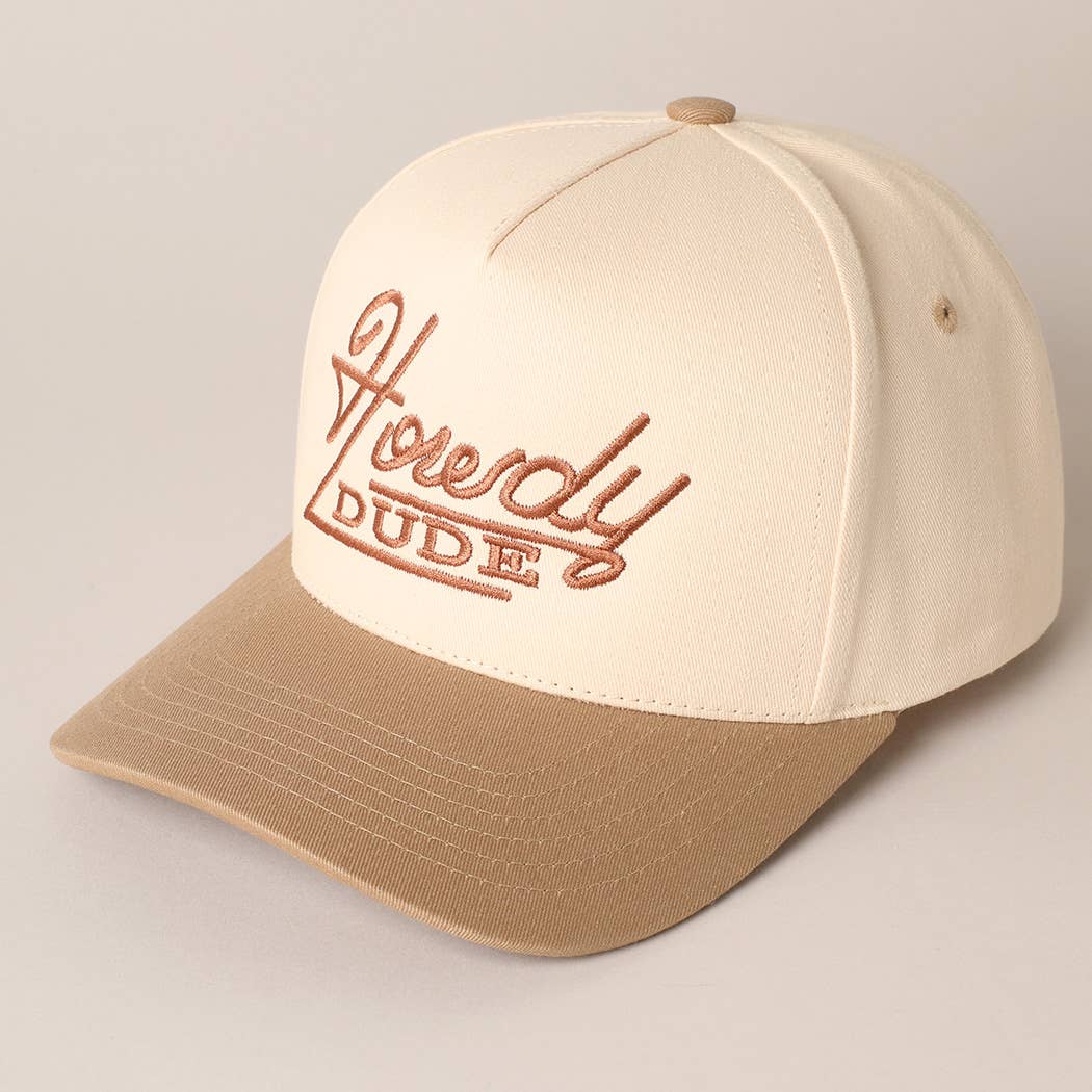Howdy Dude Embroidery Two Tone Baseball Cap
