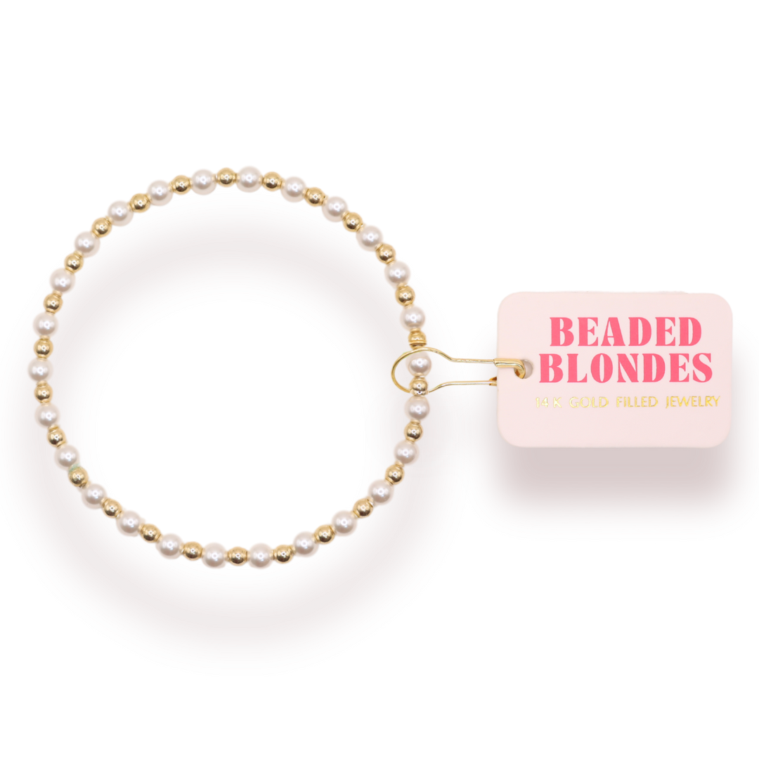 Luci Pearl Bracelet in Gold
