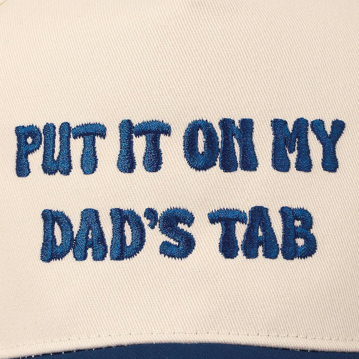 Put It On My Dad's Tab Embroidery Two-Tone Hat