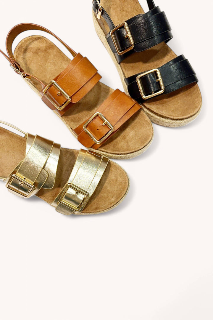 BRAKE-07 DOUBLE BUCKLE STRAP ESPADRILLES PLATFORM