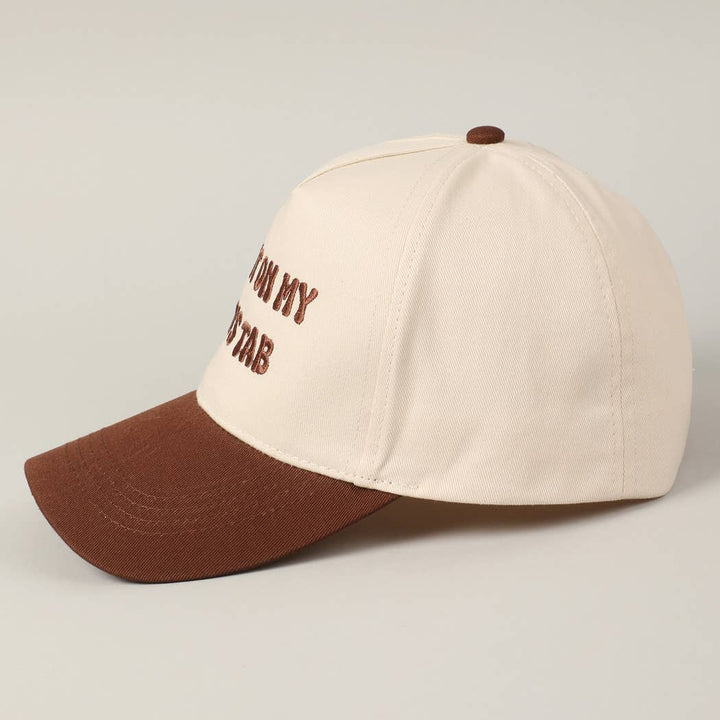 Put It On My Dad's Tab Embroidery Two-Tone Hat