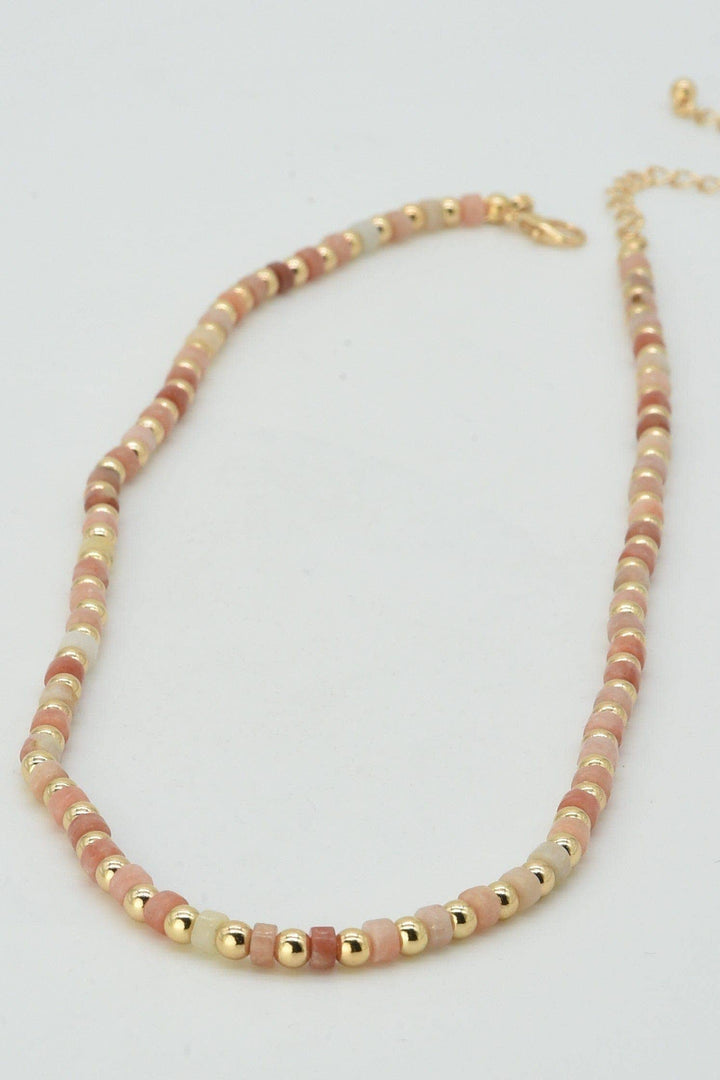 CN4386 CCB Bead Semi Precious Necklace