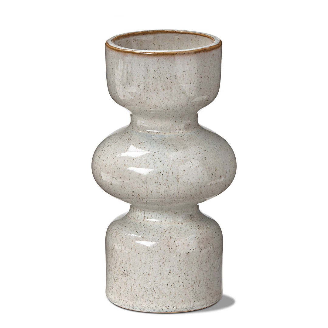 Linea Taper/Tealight Holder Large Taupe Stoneware Summer