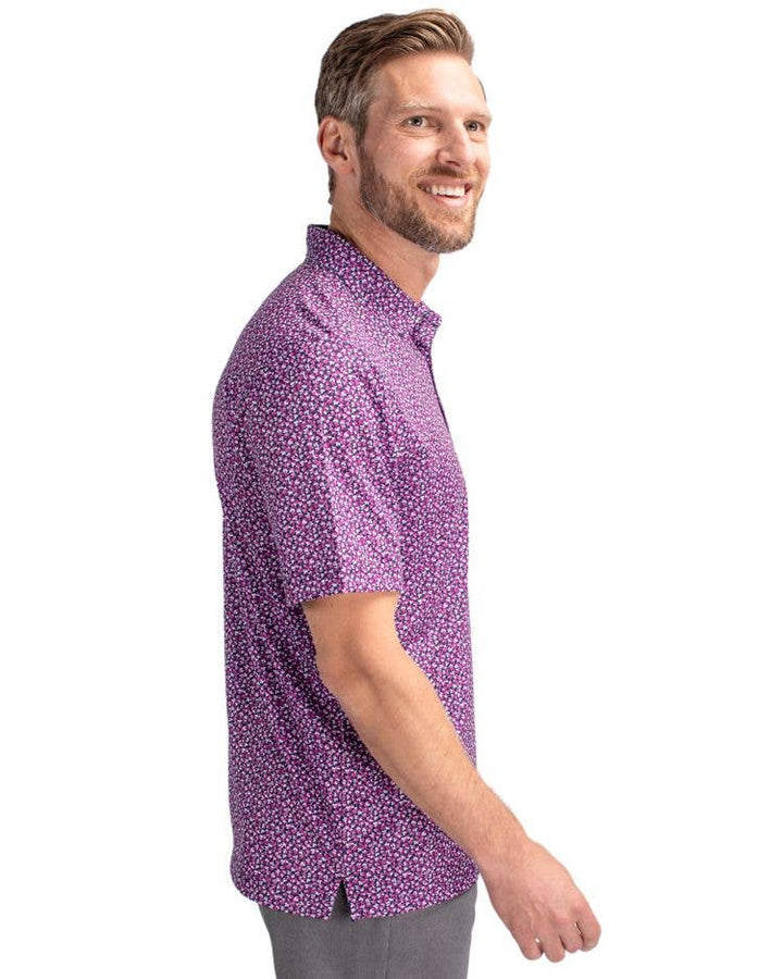 Cutter & Buck Pike Magnolia Print Stretch Men's Polo