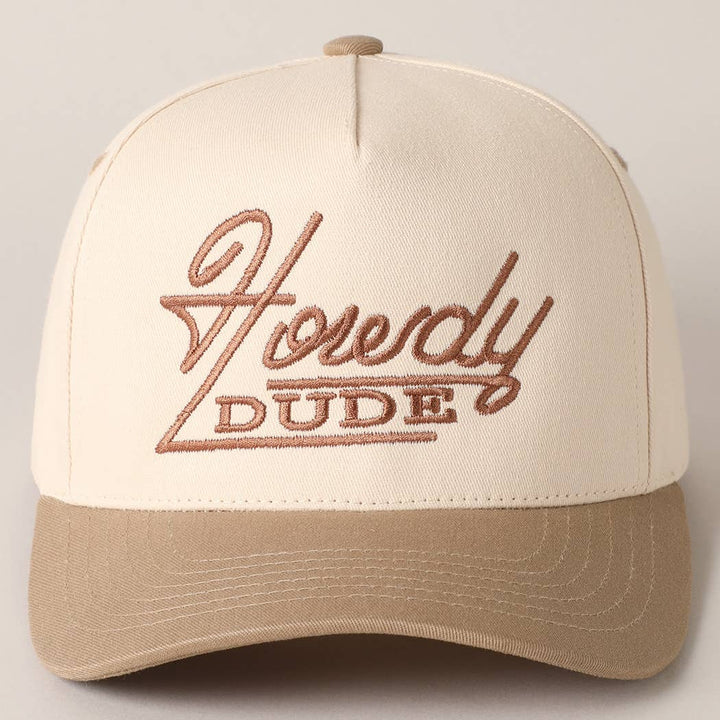 Howdy Dude Embroidery Two Tone Baseball Cap