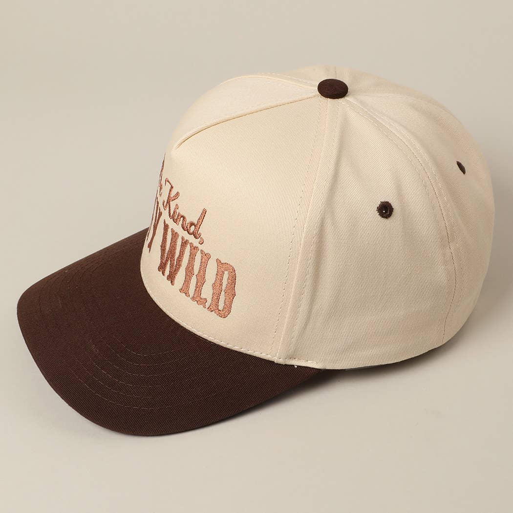 Be Kind Stay Wild Lettering Embroidery Trucker Hat
