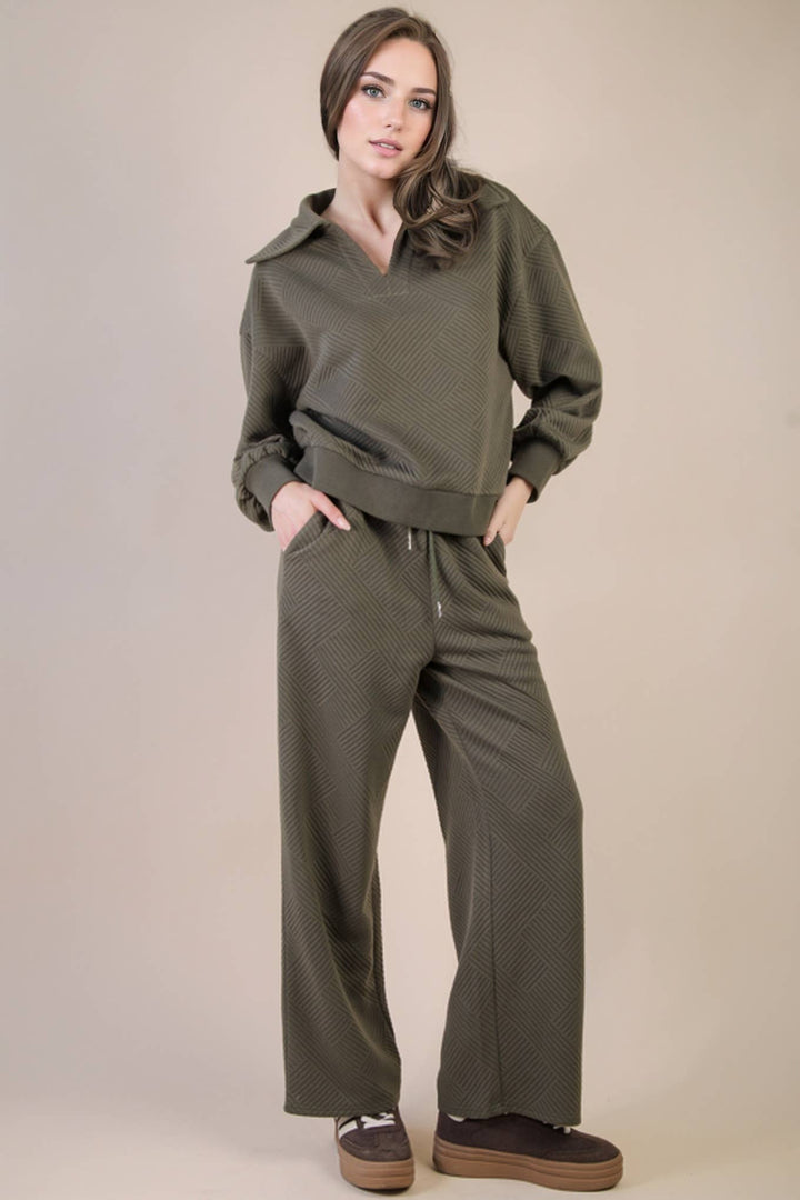 Very J Textured Knit Set