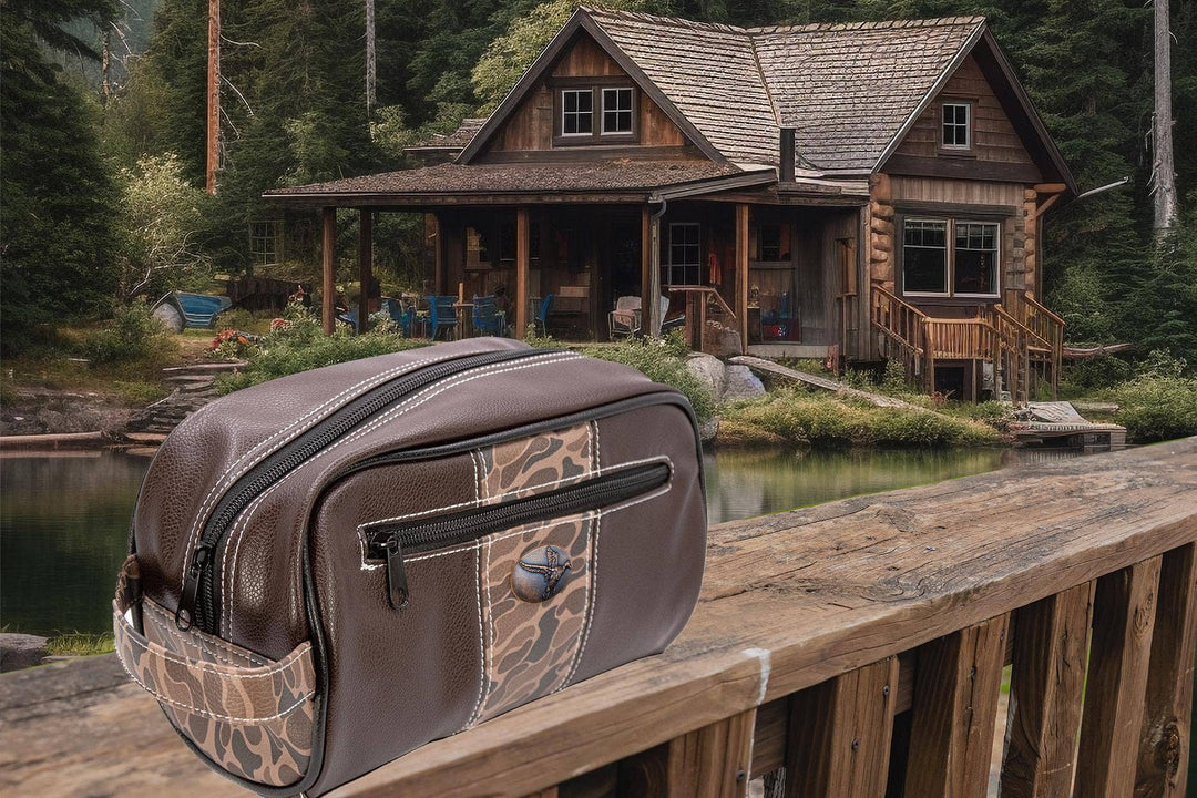 Mallard  Old School Camo Men's Toiletry Dopp Bag