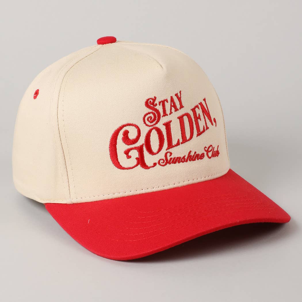Stay Golden Sunshine Club Embroidery Trucker Hat