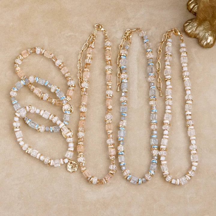 Pastel Drift – Mixed Bead Necklace in Soft Hues