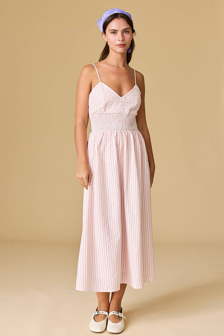 PD50265 - Candice Striped Midi Dress