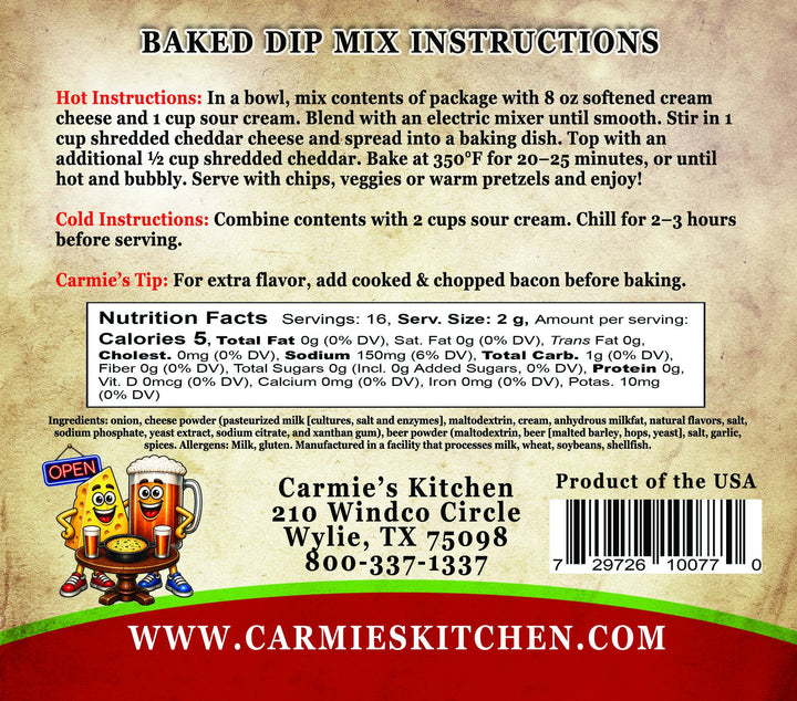 Beer Cheese Baked Dip Mix