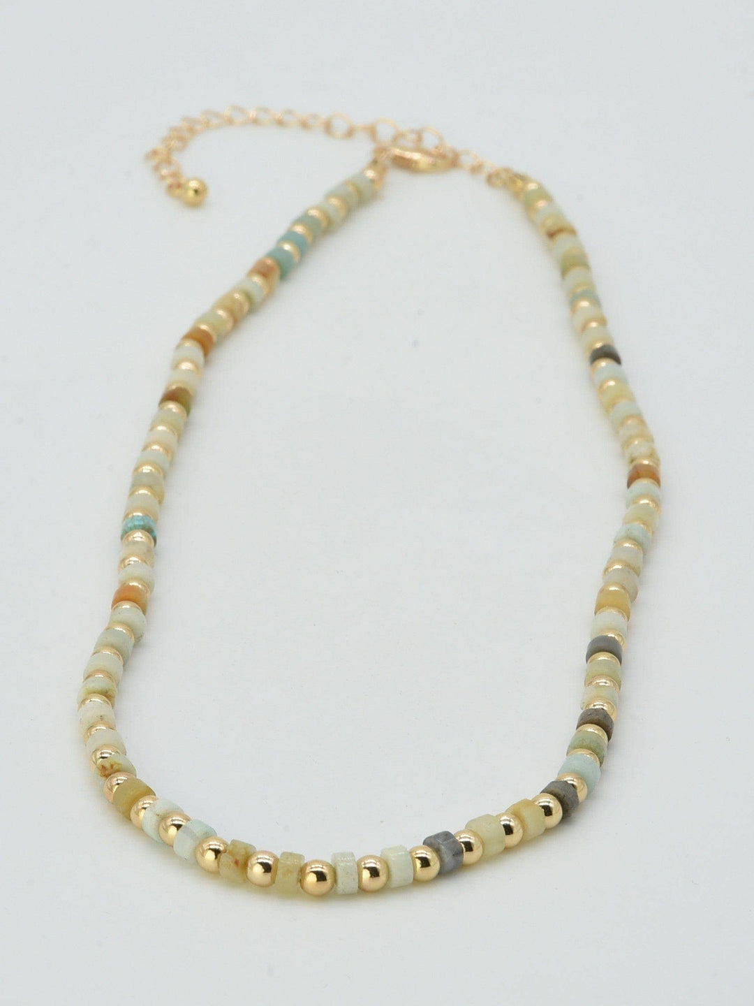 CN4386 CCB Bead Semi Precious Necklace