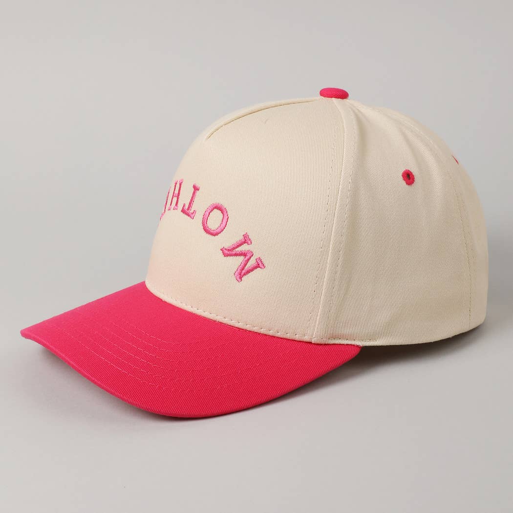 MOTHER Upside Down Lettering Embroidery Cap