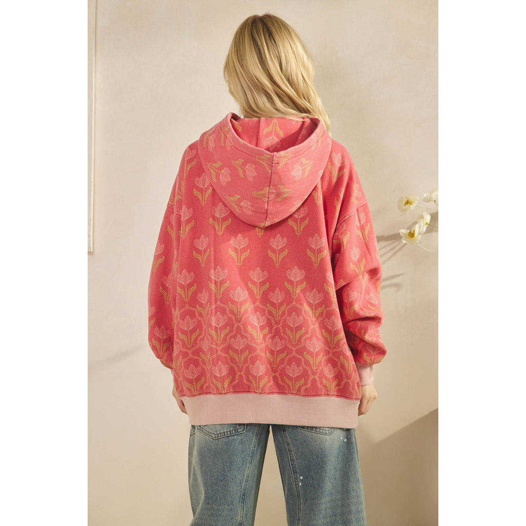 Printed Fleece Hoodie