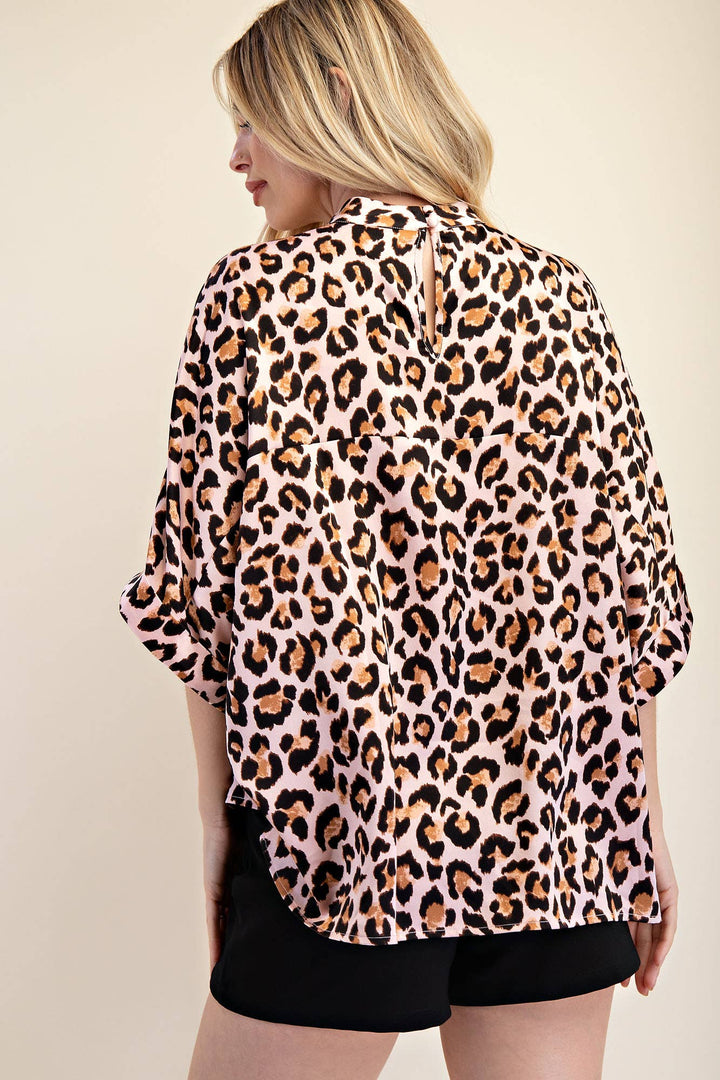 Mock Neck Oversize Top