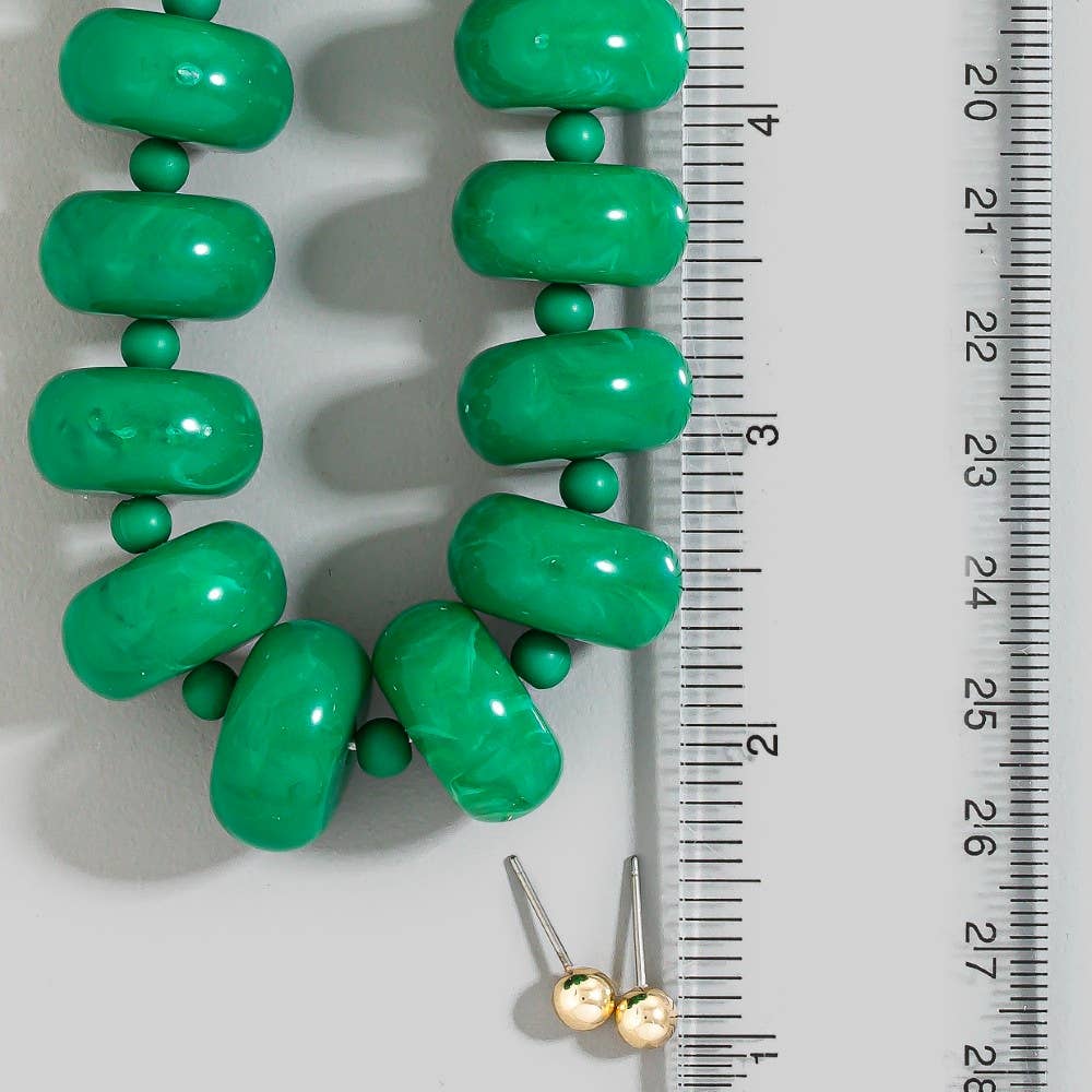Bulky Acrylic Bead Link Necklace