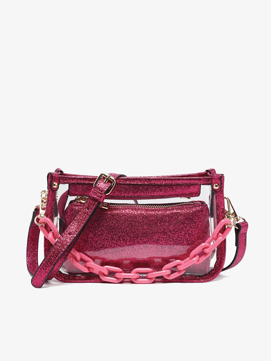 Jessica Clear Crossbody Bag – Chain Strap