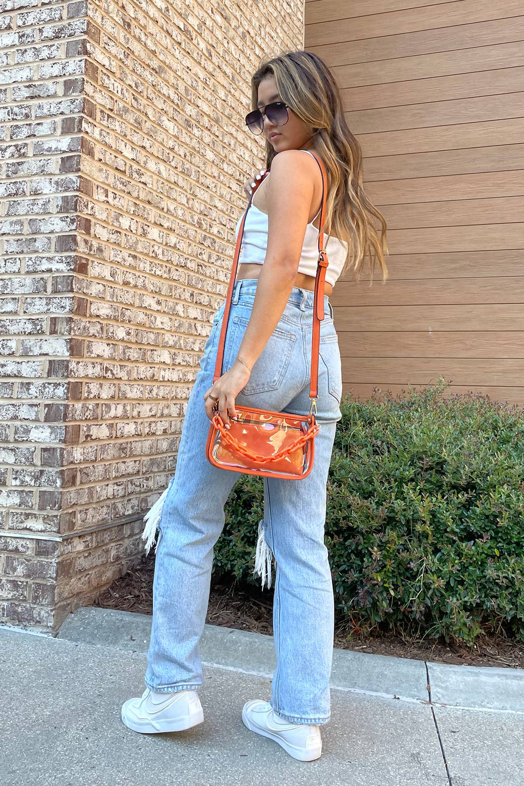 Jessica Clear Crossbody Bag – Chain Strap