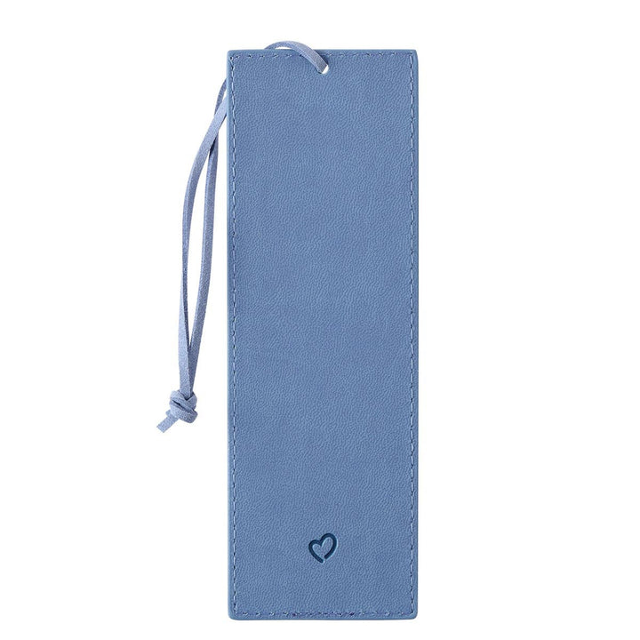 Bookmark Faux Leather Blue Find Joy in the Journey